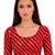Red spandex lehria printed stretchable readymade saree blouse