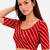 Red spandex lehria printed stretchable readymade saree blouse