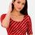 Red spandex lehria printed stretchable readymade saree blouse