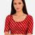 Red spandex lehria printed stretchable readymade saree blouse