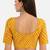 Yellow spandex lehria printed stretchable readymade saree blouse