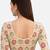 Cream spandex bandani printed stretchable readymade saree blouse