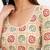 Cream spandex bandani printed stretchable readymade saree blouse