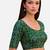 Green spandex bandani printed stretchable readymade saree blouse