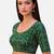 Green spandex bandani printed stretchable readymade saree blouse