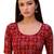 Maroon spandex bandani printed stretchable readymade saree blouse