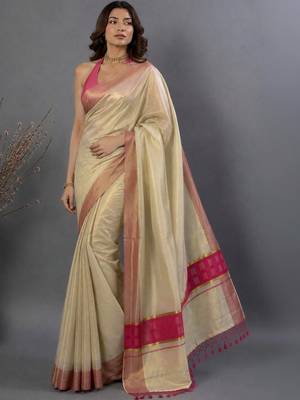 Tissue Designer Kasavu Saree 1