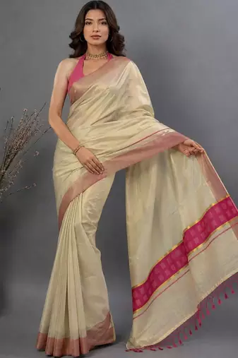 Tissue Designer Kasavu Saree
