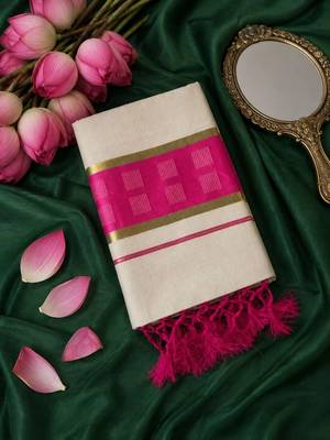 Tissue Designer Kasavu Saree 4