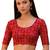 Red spandex bandani printed stretchable readymade saree blouse