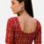 Red spandex bandani printed stretchable readymade saree blouse