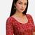 Red spandex bandani printed stretchable readymade saree blouse