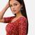 Red spandex bandani printed stretchable readymade saree blouse