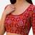 Red spandex bandani printed stretchable readymade saree blouse