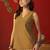 Mustard print cotton kurti