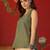 Green  print cotton kurti