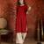 Maroon embroidered rayon kurti