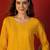 Mustard embroidered rayon kurti