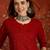 Maroon embroidered rayon kurti