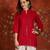 Fuchsia pink embroidered rayon kurti