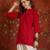 Fuchsia pink embroidered rayon kurti