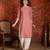 Pink embroidered rayon kurti