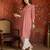 Pink embroidered rayon kurti