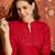Fuchsia pink embroidered rayon kurti