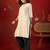 Off white embroidered rayon kurti