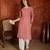 Pink embroidered rayon kurti