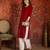 Maroon embroidered  rayon kurti