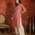 Pink embroidered rayon kurti