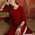 Maroon embroidered  rayon kurti