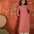 Pink embroidered rayon kurti