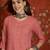 Pink embroidered rayon kurti