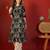 Black printed rayon kurti