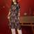 Purple print rayon kurti