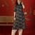 Black floral print cotton kurti