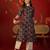 Maroon print cotton kurti