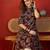 Maroon print cotton kurti