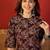 Maroon print cotton kurti