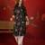 Black print rayon kurti