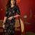 Black print rayon kurti