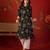 Black print rayon kurti