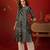 Black print cotton kurti
