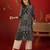 Black print cotton kurti