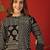 Black print cotton kurti