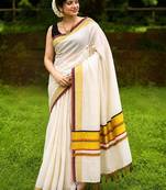 Pure Cotton Designer Kasavu Saree