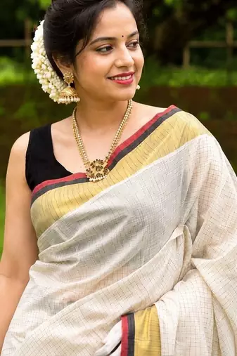 Pure Cotton Designer Kasavu Saree