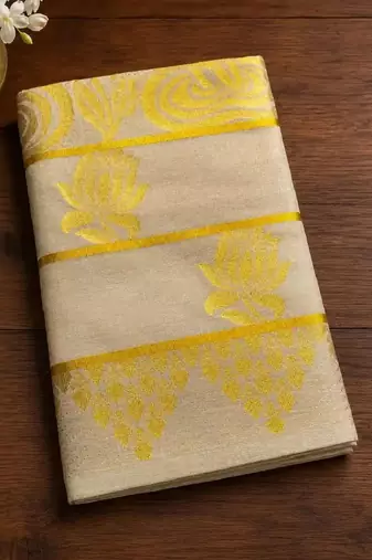 Woven Design Zari Tissue Designer Kasavu Saree